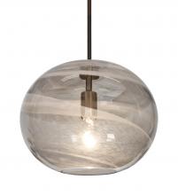 Besa Lighting 1TT-GENOSM-BR - Besa, Geno Stem Pendant, Vapor Smoke, Bronze Finish, 1x60W Medium Base