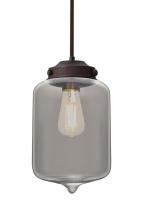 Besa Lighting 1TT-OLINSM-EDIL-BR - Besa Olin Stem Pendant Bronze Smoke 1x4W LED Filament