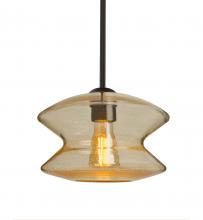 Besa Lighting 1TT-ZENGD-EDIL-BR - Besa, Zen Stem Pendant, Gold Bubble, Bronze Finish, 1x8W LED Filament