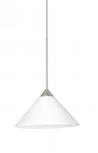 Besa Lighting 1XC-117607-SN - Besa Pendant Kona Satin Nickel White 1x50W MAX GY6.35 Base