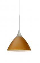 Besa Lighting 1XC-1743OK-SN - Besa Pendant Domi Satin Nickel Oak 1x50W MAX GY6.35 Base