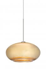 Besa Lighting 1XC-2492GF-SN - Besa Pendant Brio 7 Satin Nickel Gold Foil 1x35W MAX GY6.35 Base