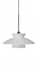 Besa Lighting 1XC-271825-BR - Besa Pendant Trilo 7 Bronze Frost 1x50W MAX GY6.35 Base