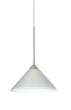 Besa Lighting 1XC-282453-SN - Besa Pendant Kona Satin Nickel White Starpoint 1x50W MAX GY6.35 Base