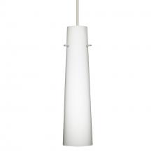 Besa Lighting 1XC-567407-LED-SN-L - Besa Camino Pendant Satin Nickel Opal Matte 1x50W MAX GY6.35 Base, 15Ft. Cord