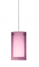 Besa Lighting 1XC-A44007-SN - Besa Pendant Pahu 4 Satin Nickel Transparent Amethyst/Opal 1xMAX GY6.35 Base
