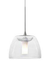 Besa Lighting 1XC-SPURCL-SN - Besa Spur Cord Pendant, Clear, Satin Nickel Finish, 1xMAX GY6.35 Base
