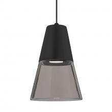 Besa Lighting 1XC-TIMO6BS-LED-BK - Besa Timo 6 Pendant, Smoke/Black, Black Finish, 1x9W LED