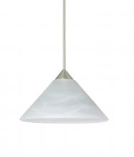 Besa Lighting 1XT-117652-SN - Besa Pendant Kona Satin Nickel Marble 1x50W MAX GY6.35 Base