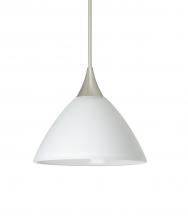 Besa Lighting 1XT-174307-SN - Besa Pendant Domi Satin Nickel White 1x50W MAX GY6.35 Base