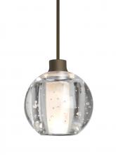 Besa Lighting 1XT-BOCA5BB-BR-L - Besa, Boca 5 Cord Pendant, Clear Bubble, Bronze Finish, 1x35W MAX GY6.35 Base, 15Ft. Cord