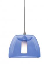 Besa Lighting 1XT-SPURBL-SN - Besa Spur Cord Pendant, Blue, Satin Nickel Finish, 1x35W MAX GY6.35 Base