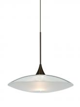 Besa Lighting 1XC-6294CL-LED-BR - Besa Pendant Spazio Bronze Clear/Frost 1x5W LED