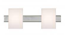 Besa Lighting 2SW-TITO07-CR - Besa, Tito Vanity, Opal Matte, Chrome Finish, 2x40W G9