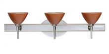 Besa Lighting 3SW-1743CH-CR - Besa Wall Domi Chrome Cherry 3x40W G9