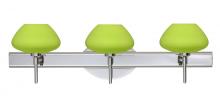 Besa Lighting 3SW-541035-LED-CR - Besa Wall Peri Chrome Chartreuese 3x5W LED
