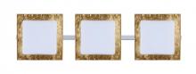 Besa Lighting 3WS-7735GF-LED-CR - Besa Wall Alex Chrome Opal/Gold Foil 3x5W LED