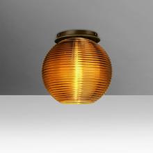 Besa Lighting 461682C-BR - Besa Kristall 8 Ceiling, Amber, Bronze Finish, 1x60W MAX Medium base