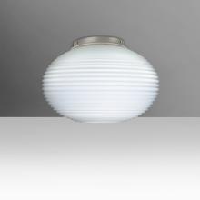 Besa Lighting 491207C-SN - Besa Pape 10 Ceiling, Opal Matte, Satin Nickel Finish, 1x60W MAX Medium base