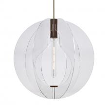 Besa Lighting J-BENITOGL-EDIL-BR - Besa Pendant For Multiport Canopy, Globe, Bronze Finish, 1x4W LED Filament