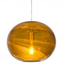 Besa Lighting J-GENOAM-EDIL-SN - Besa, Geno Cord Pendant for Multiport Canopy, Vapor Amber, Satin Nickel Finish, 1x8W LED Filament