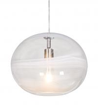 Besa Lighting J-GENOCL-EDIL-SN - Besa, Geno Cord Pendant for Multiport Canopy, Vapor Clear, Satin Nickel Finish, 1x8W LED Filament