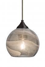 Besa Lighting J-JILLYSM-BR - Besa, Jilly Cord Pendant For Multiport Canopy, Vapor Smoke, Bronze Finish, 1x60W Medium Base