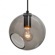 Besa Lighting J-MAESTRO8SM-BK - Besa, Maestro 8 Cord Pendant for Multiport Canopy, Smoke, Black Finish, 1x60W Medium base
