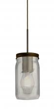 Besa Lighting J-MILO4WF-EDIL-BR - Besa Pendant For Multiport Canopy Milo 4 Bronze White Frost 1x5W LED Filament