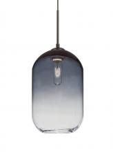Besa Lighting J-OMEGA12ST-BR - Besa, Omega 12 Cord Pendant For Multiport Canopies, Steel/Clear, Bronze Finish, 1x60W Medium Base
