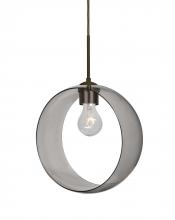 Besa Lighting J-PLATOSM-BR-NI - Besa, Plato Cord Pendant For Multiport Canopies, Smoke, Bronze Finish, 1x60W Medium Base