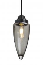 Besa Lighting J-SULUSM-EDIL-BK - Besa, Sulu Cord Pendant For Multiport Canopy, Smoke Bubble, Black Finish, 1x8W LED Filament