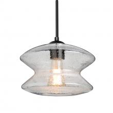 Besa Lighting J-ZENCL-BK - Besa, Zen Cord Pendant For Multiport Canopy, Clear Bubble, Black Finish, 1x60W Medium Base