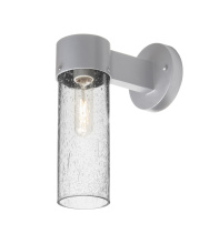 Besa Lighting JUNI10CL-WALL-EDIL-SL - Besa, Juni 10 Outdoor Sconce, Clear Bubble, Silver Finish, 1x4W LED Filament