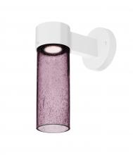 Besa Lighting JUNI10PL-WALL-LED-WH - Besa, Juni 10 Outdoor Sconce, Plum Bubble, White Finish, 1x4W LED