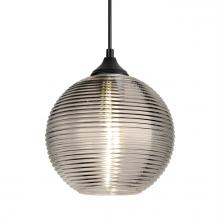 Besa Lighting OP-461602-BK - Besa Kristall 8 Outdoor Pendant Black Finish, Smoke 1xE26 Base