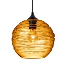 Besa Lighting OP-462782-BK - Besa Wave 10 Outdoor Pendant Black Finish, Amber 1xE26 Base