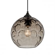 Besa Lighting OP-BOMYSM-BK - Besa Bombay Outdoor Pendant, Smoke, Black Finish, 1x E26 Base