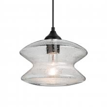 Besa Lighting OP-ZENCL-BK - Besa, Zen Outdoor Pendant, Clear Bubble, Black Finish, 1xE26 Base