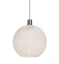 Besa Lighting RXP-NEWTON8MW-LED-SN - Besa, Newton 8 Cord Pendant, Milky White, Satin Nickel Finish, 1x3W LED