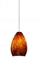 Besa Lighting X-171318-SN - Besa Pendant For Mulitport Canopy Pera 6 Satin Nickel Amber Cloud 1x50W MAX GY6.35 Base