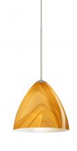 Besa Lighting X-1779HN-SN - Besa Pendant For Multport Canopy Mia Satin Nickel Honey 1x50W MAX GY6.35 Base