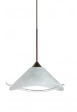 Besa Lighting X-181304-BR - Besa Pendant For Multport Canopy Hoppi Bronze Marble/Clear 1x50W MAX GY6.35 Base