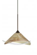 Besa Lighting X-181305-BR - Besa Pendant For Multport Canopy Hoppi Bronze Mocha/Clear 1x50W MAX GY6.35 Base