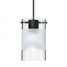 Besa Lighting X-6524EC-BK - Besa Pendant For Multiport Canopy Scope 4, Black Finish, Clear/Frost 1x50W MAX GY6.35 Base MR16