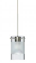 Besa Lighting X-6524EC-LED-SN - Besa Pendant For Multiport Canopy Scope 4 Satin Nickel Clear/Frost 1x5W LED MR16