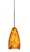 Besa Lighting X-719818-BR - Besa Pendant For Multiport Canopy Karli Bronze Amber Cloud 1x50W MAX GY6.35 Base