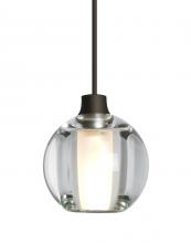 Besa Lighting X-BOCA5CL-BR - Besa, Boca 5 Cord Pendant For Multiport Canopies, Clear, Bronze Finish, 1x35W MAX GY6.35 Base