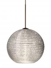Besa Lighting XP-4615GL-BR-L - Besa Pendant Kristall 6 Bronze Glitter 1x35W MAX GY6.35 Base, 15Ft. Cord