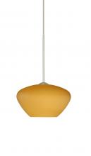 Besa Lighting XP-541080-SN - Besa Pendant Peri Satin Nickel Amber Matte 1x50W MAX GY6.35 Base